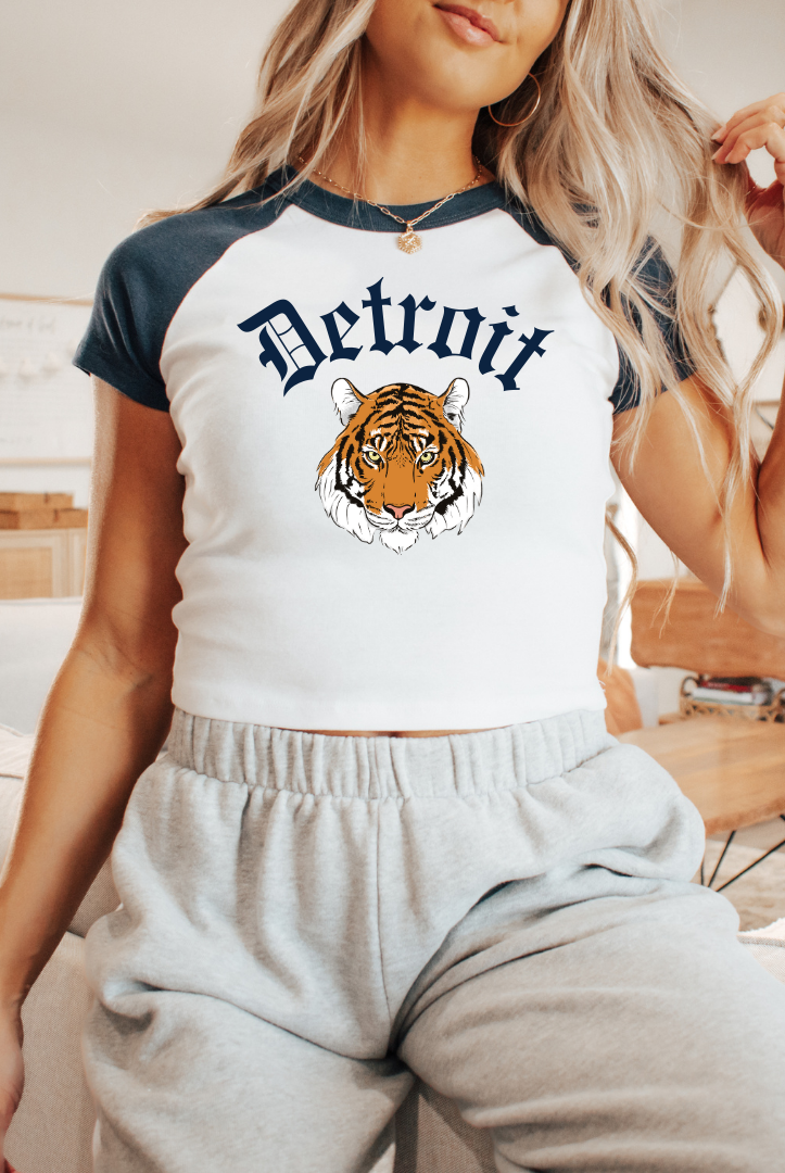 Detroit Old English with Tiger Baby Tee