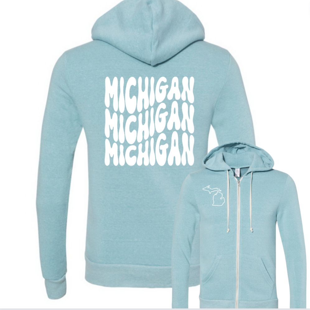 Michigander Hoodie Blue