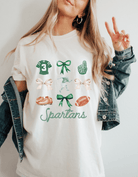 Vintage Football Graphics Collection with Bows – Michigan State