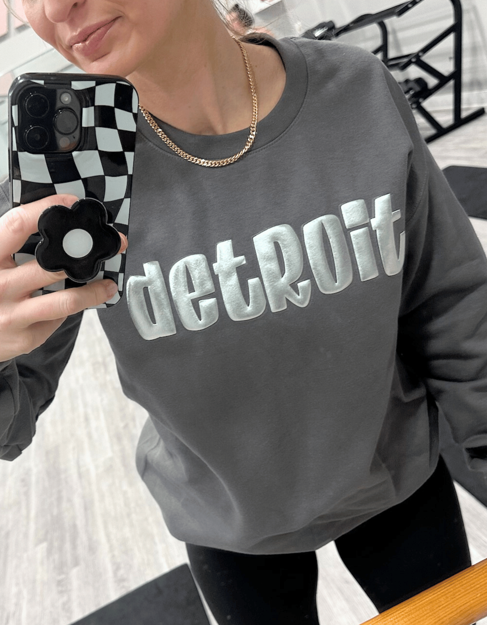 erin in charcoal puff