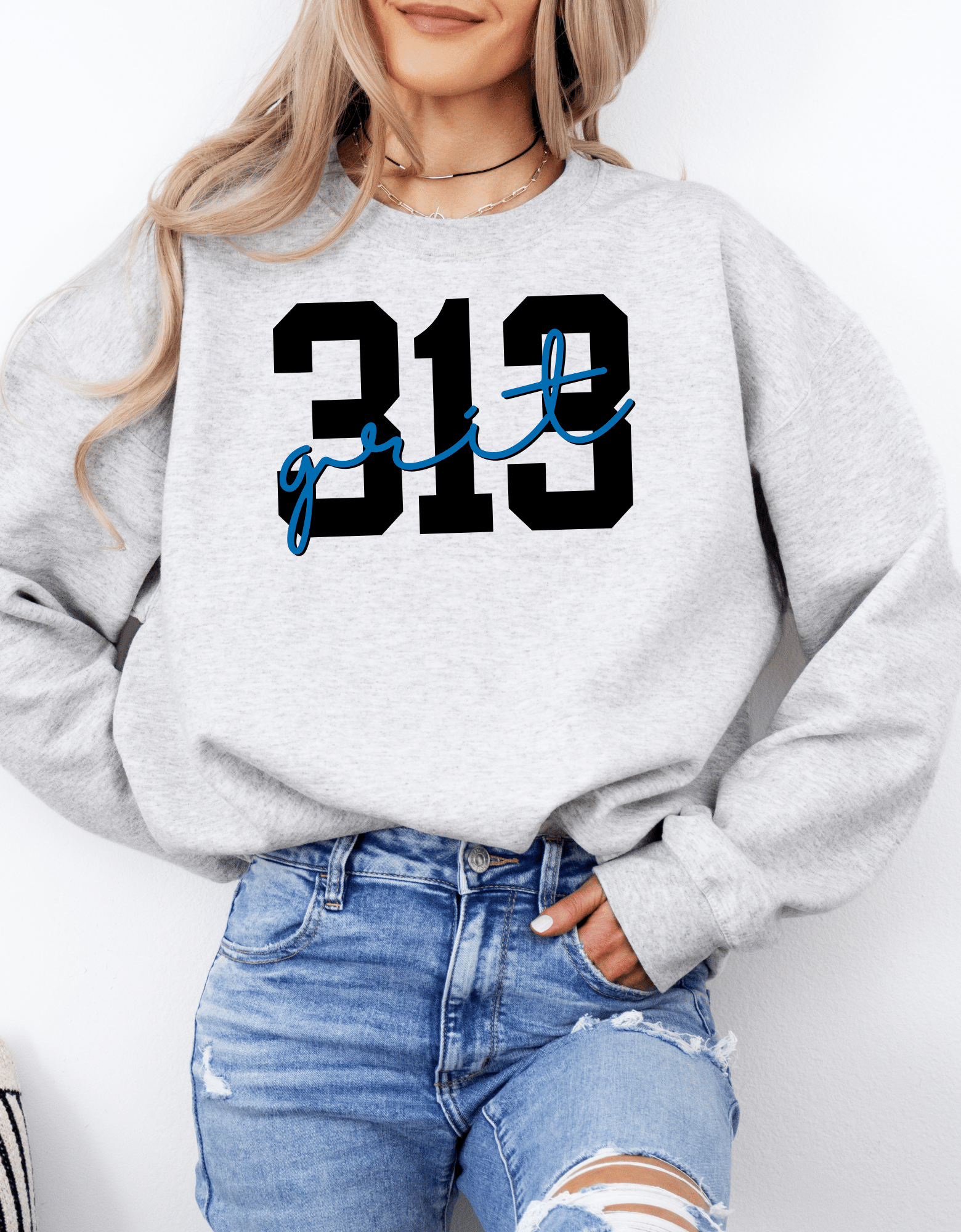313 Grit Crewneck Sweatshirt Ash