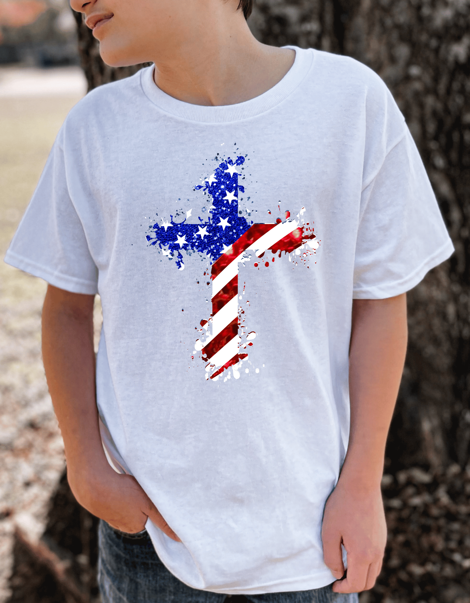 American Flag Cross