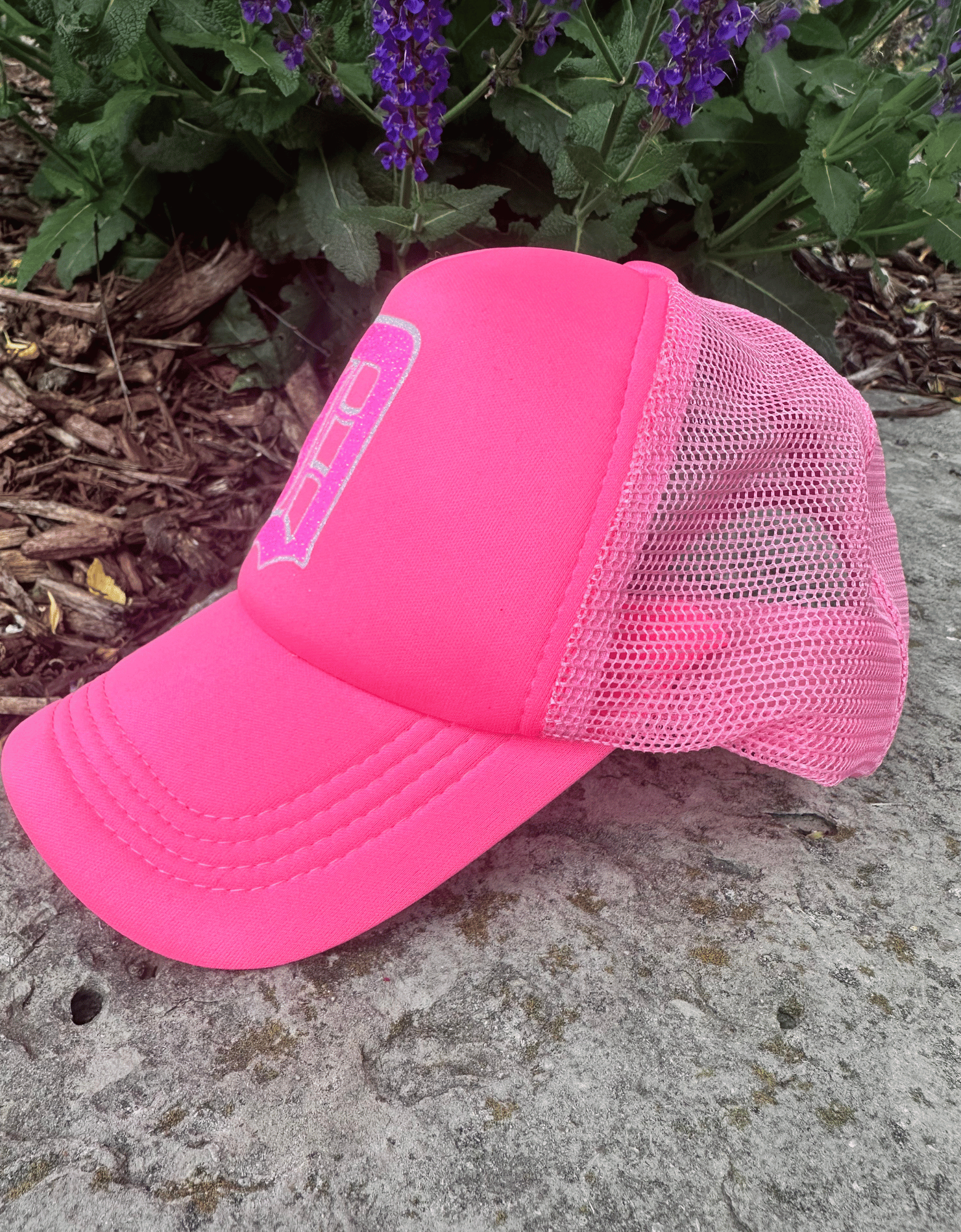 Hot Pink Sparkle Detroit hat2