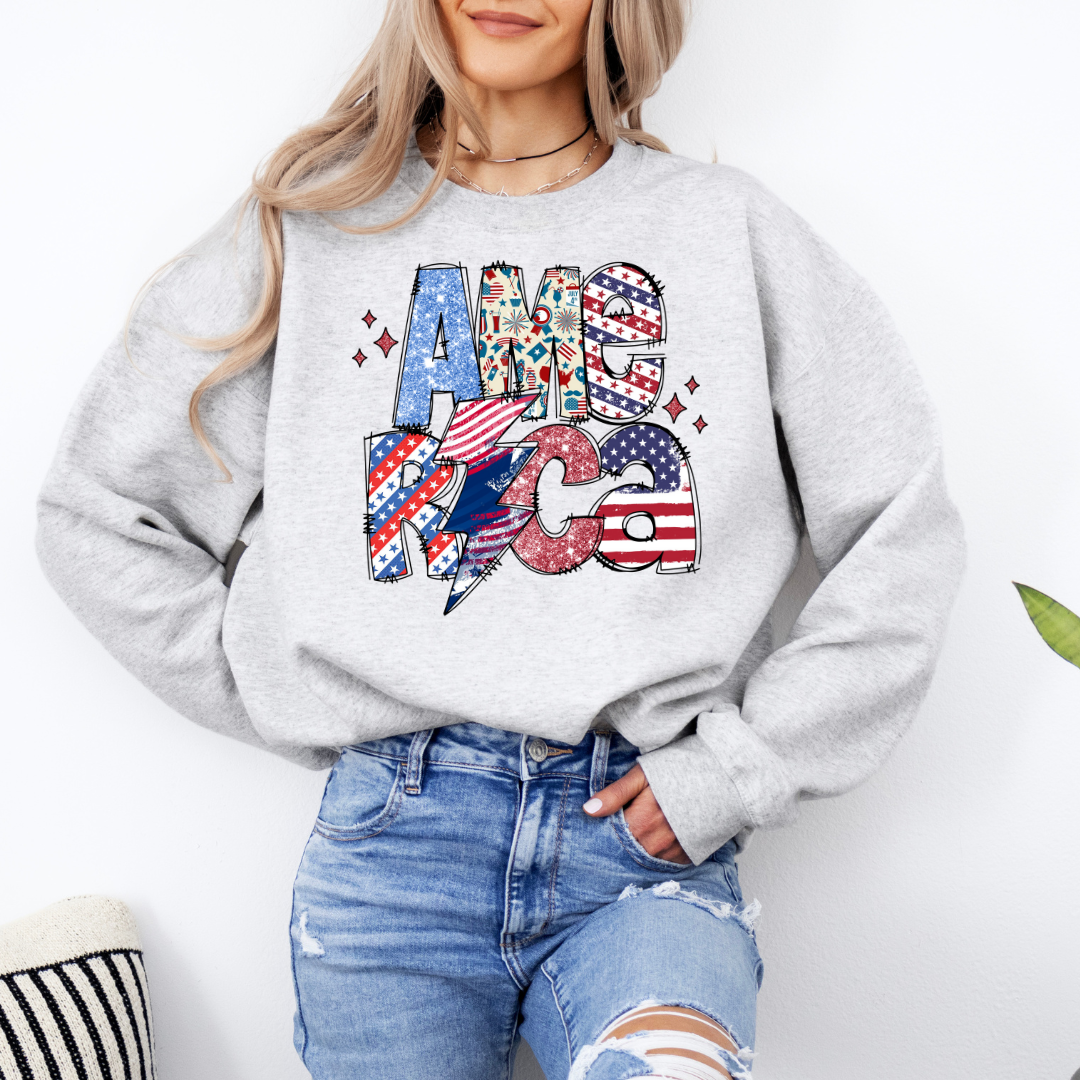 Bold America crewneck grey