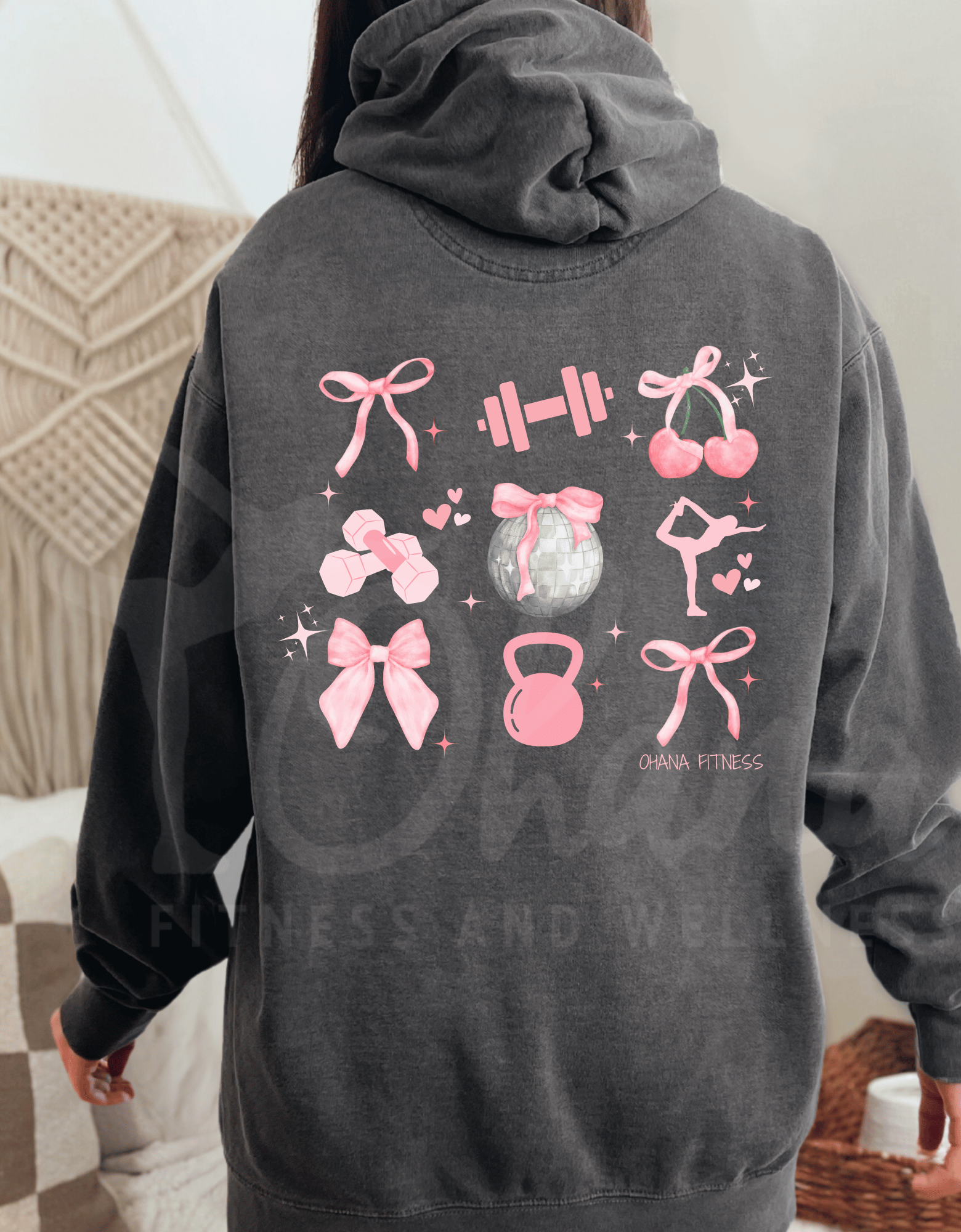 Bow &amp; Dumbbell Ohana Hoodie