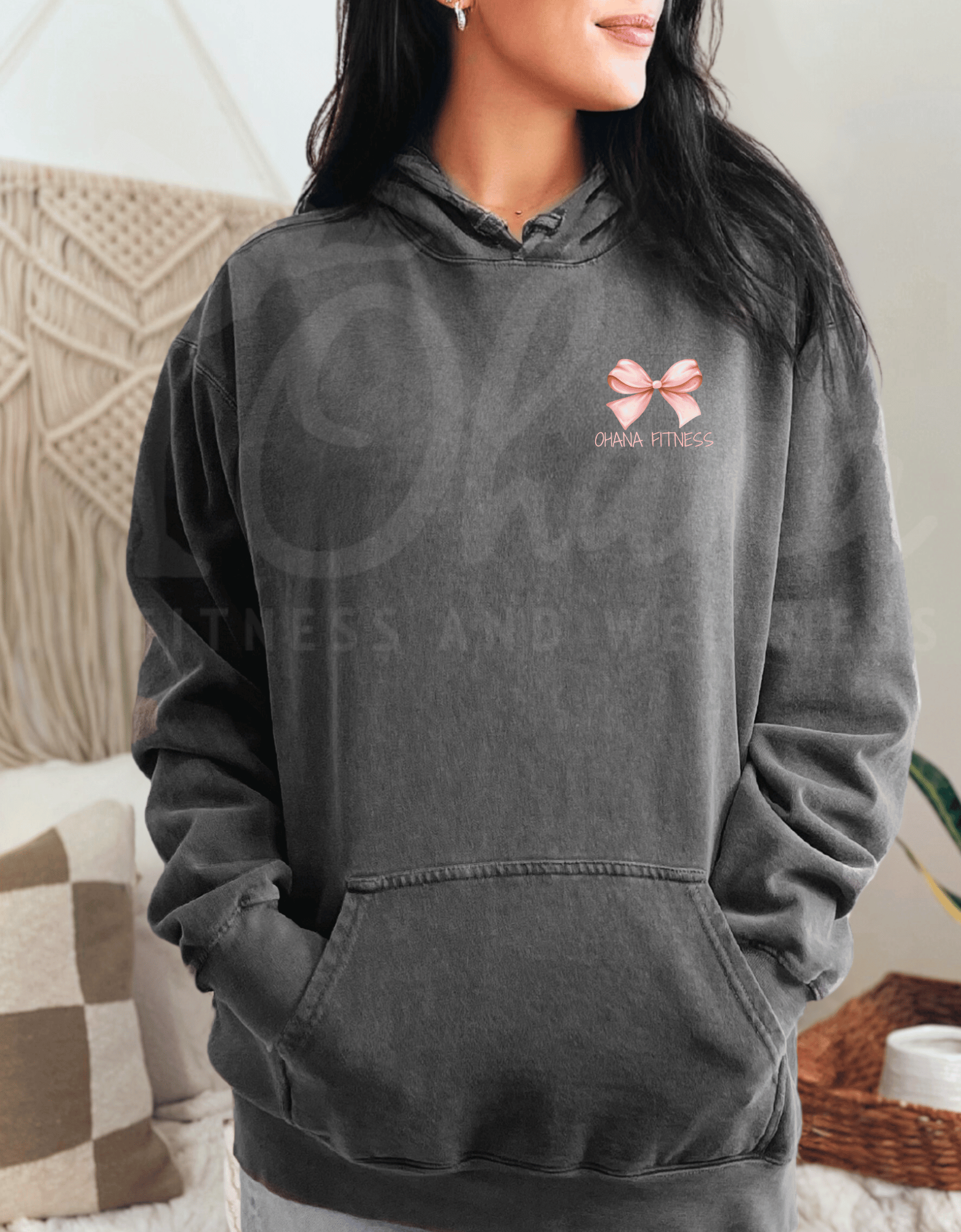 Bow &amp; Dumbbell Ohana Hoodie2
