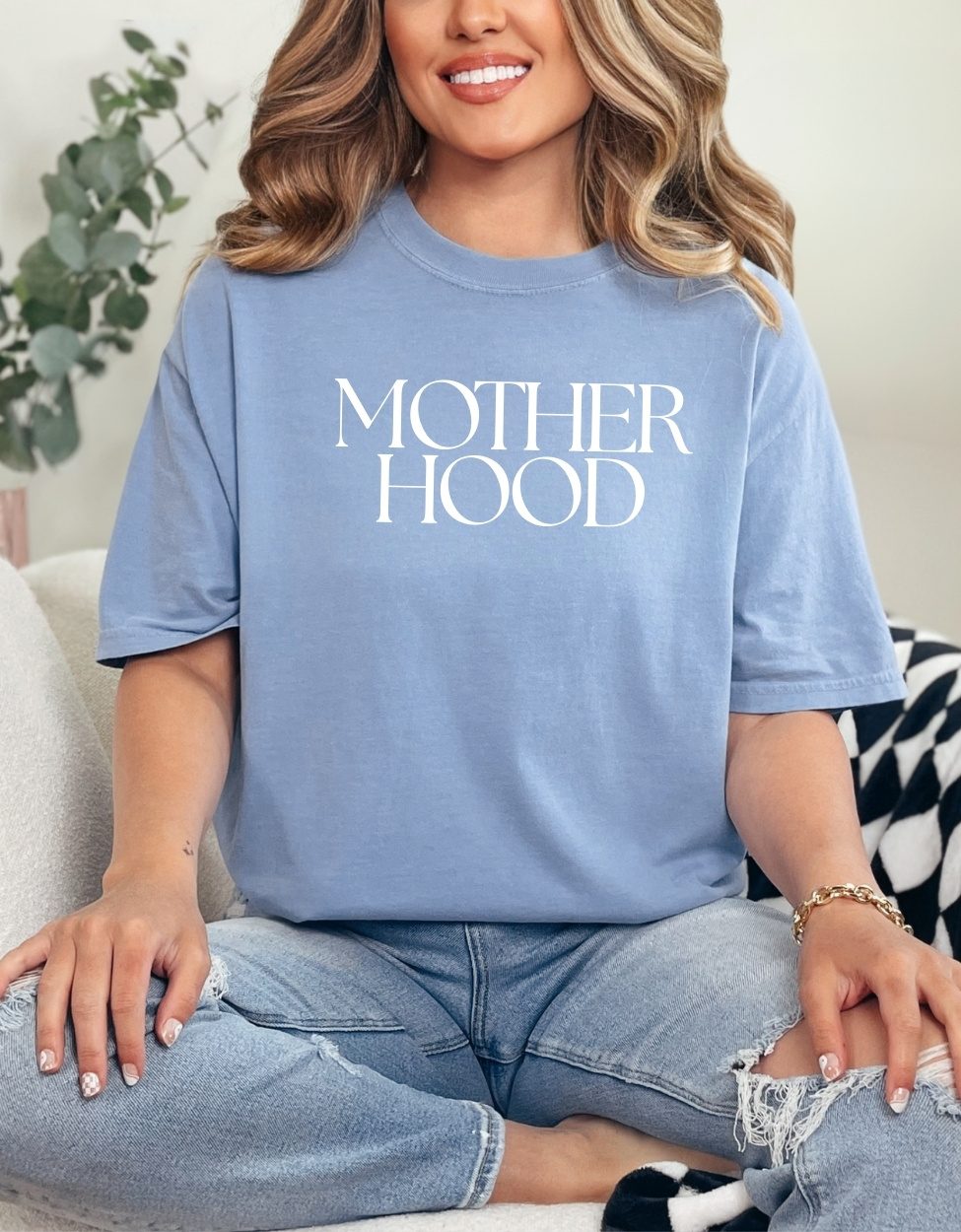 mother hood washed denim