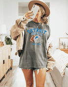 Detroit Football Helmet Tshirt Pepper