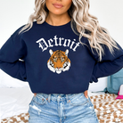 Detroit Old English with Tiger Crewneck