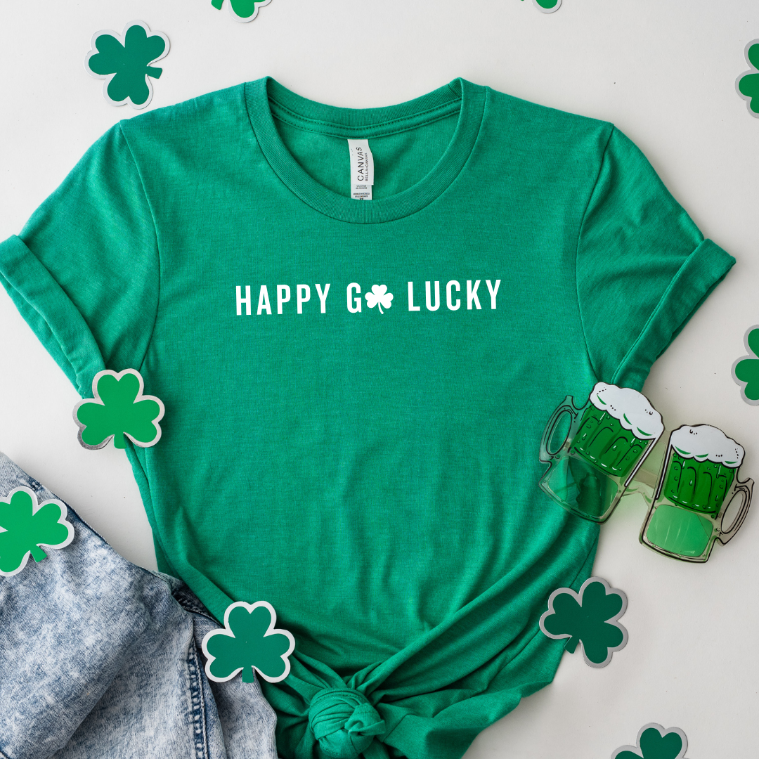 Happy Go Lucky Green Womens Relaxed Fit