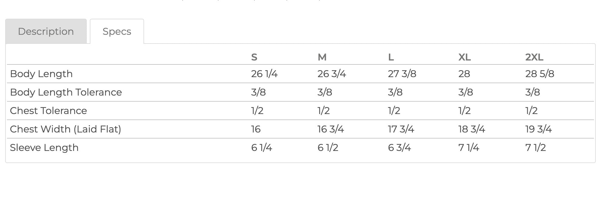 slim fit size guide