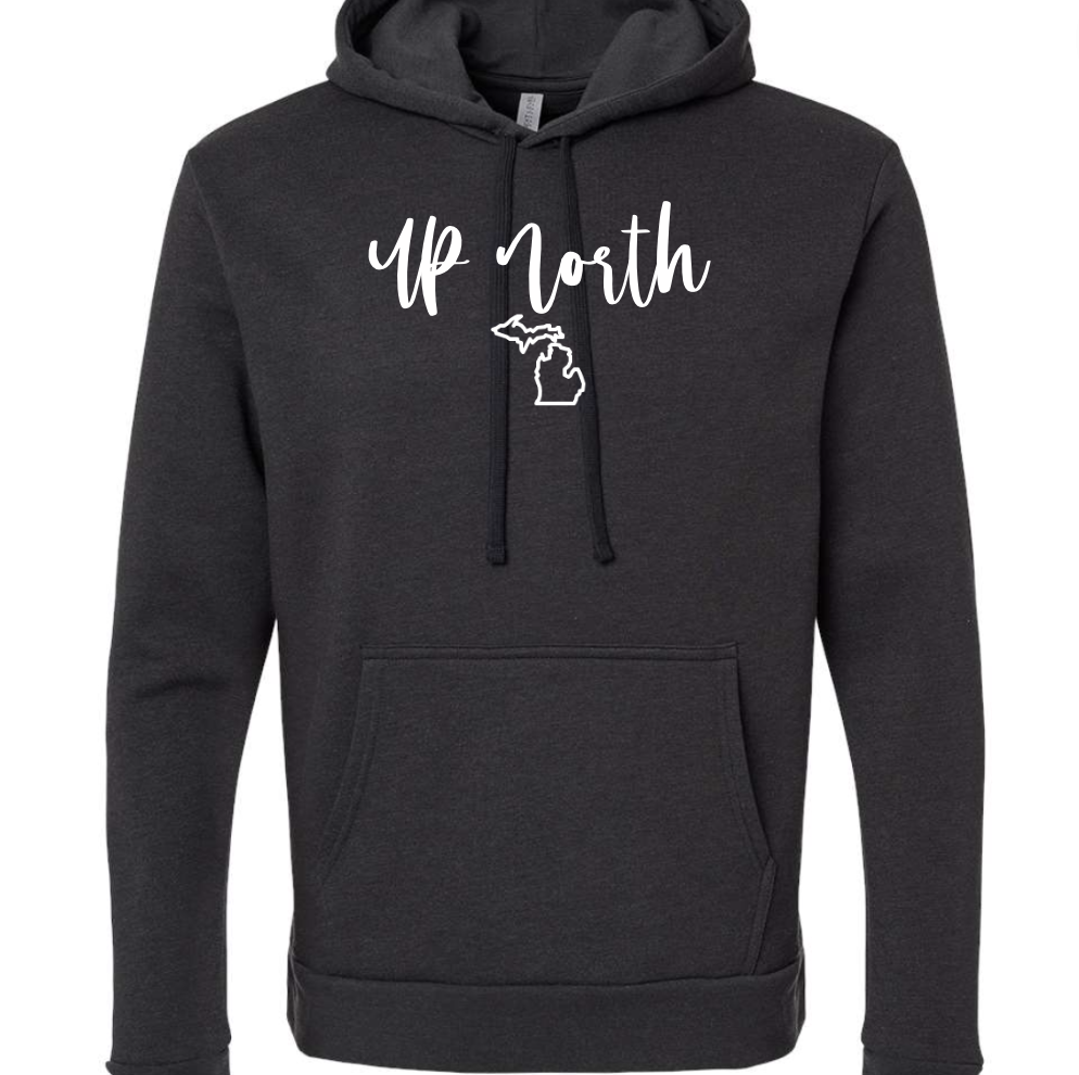 Up North Cursive Black Hoodie