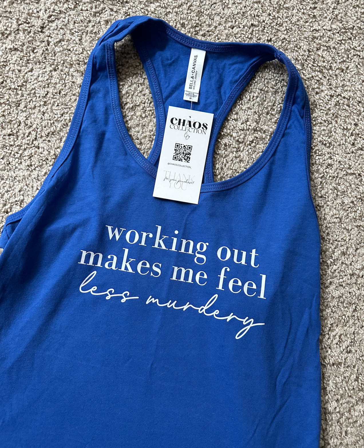 working out makes me less murdery tank