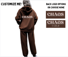 brown chaos back logo