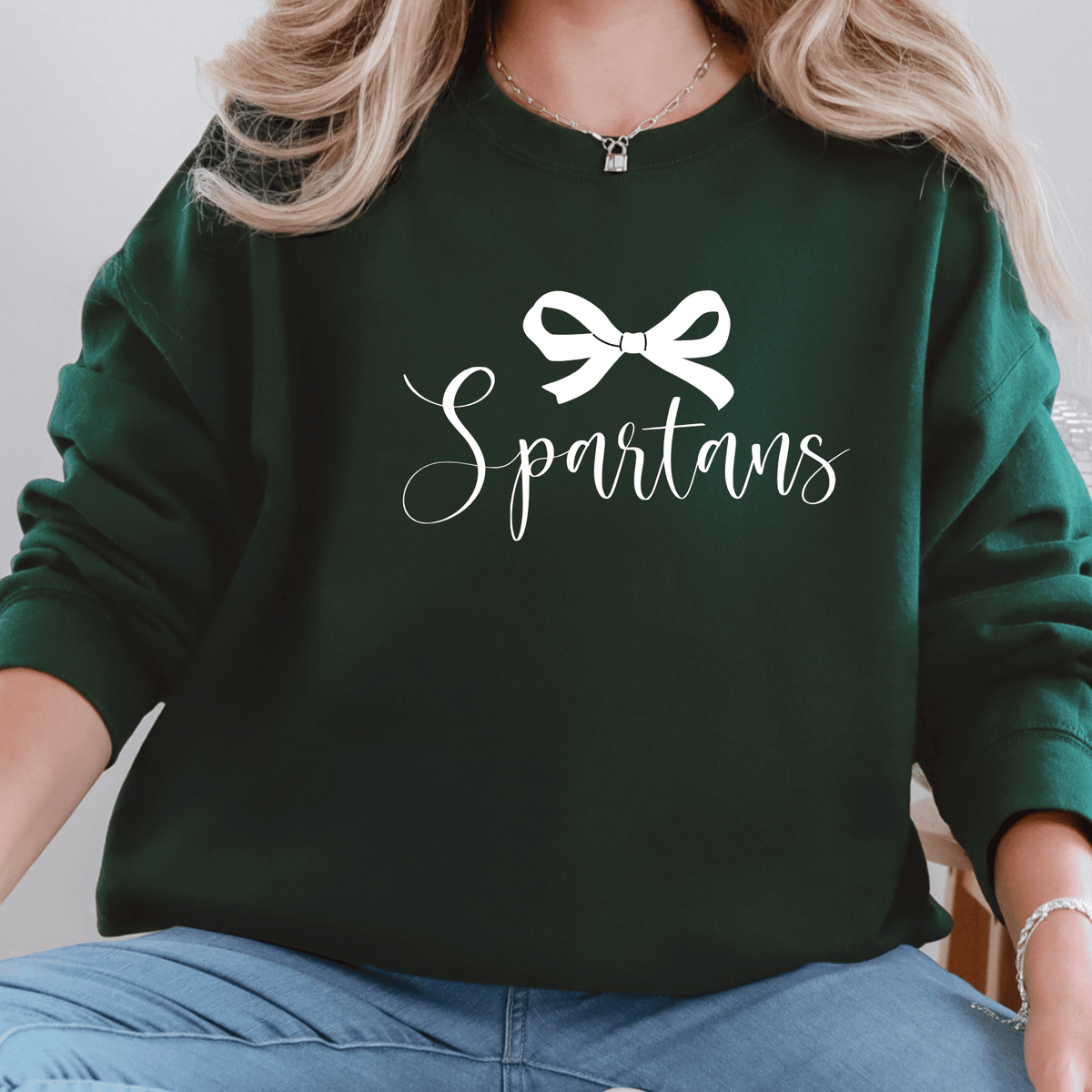 Spartans Cursive Crewneck & T-Shirt with Bow – Chaos Collection