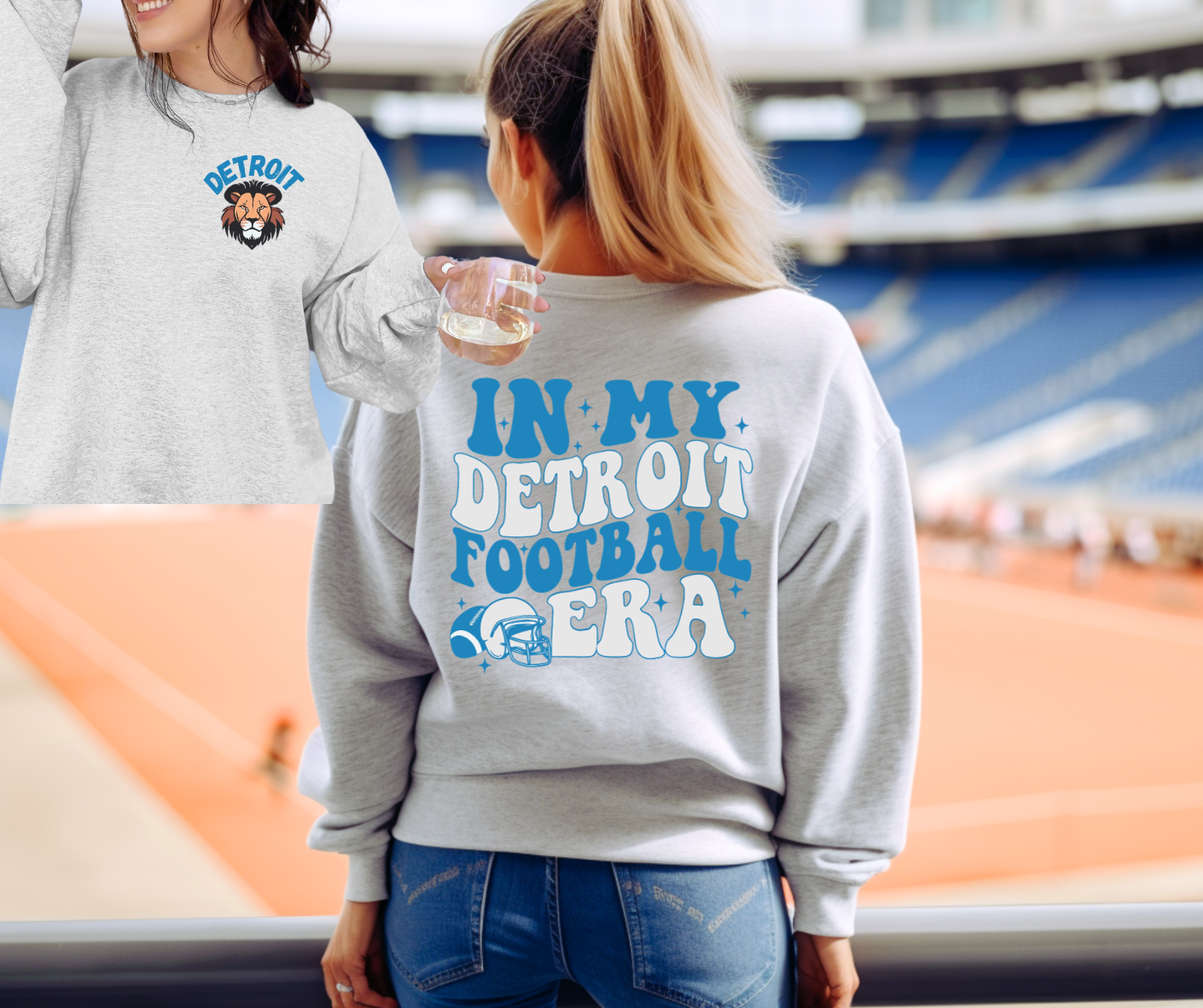 detroit football era sweatshirt