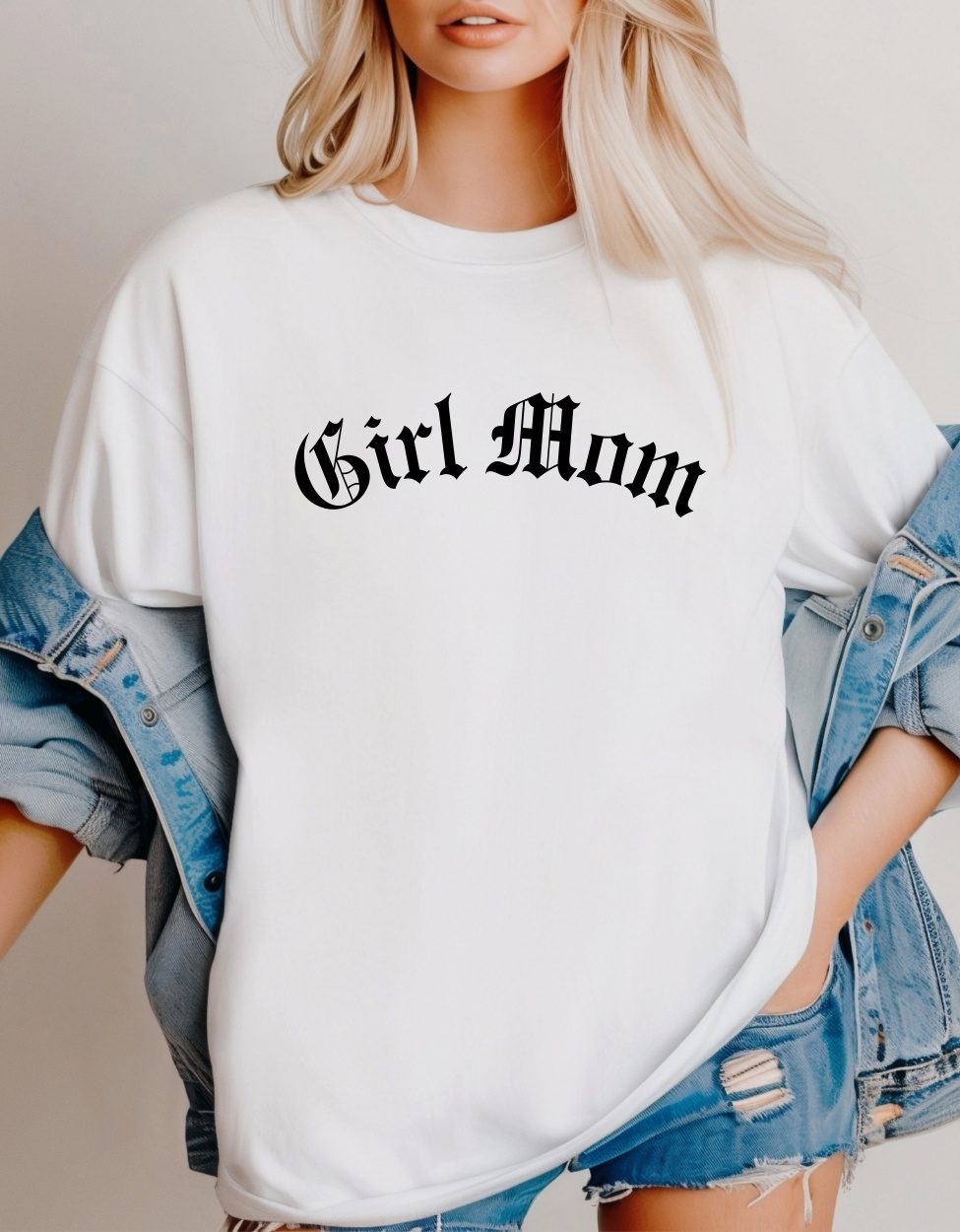 girl mom old english white