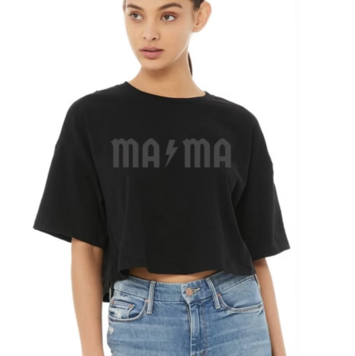 Mama puffy crop t