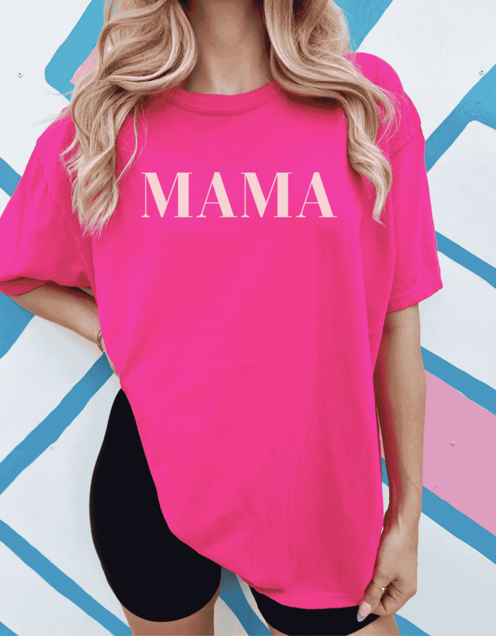 Pink Mama Puffy Print TShirt