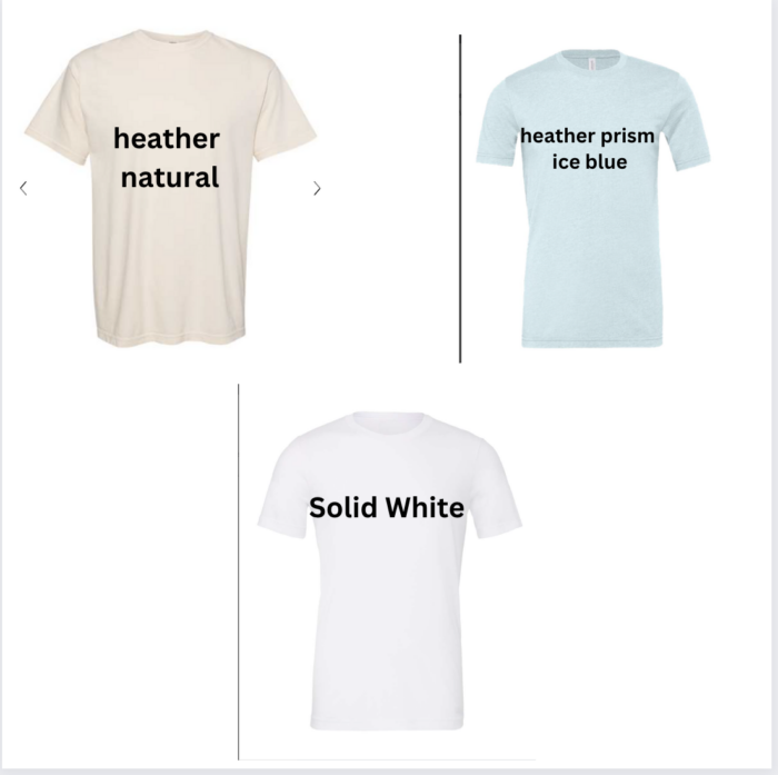 Salty Tshirt color options