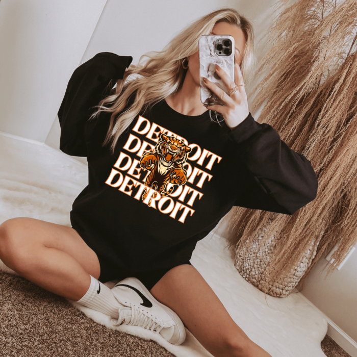 detroit repeat white font black crew