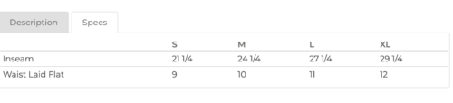 youth jogger size guide