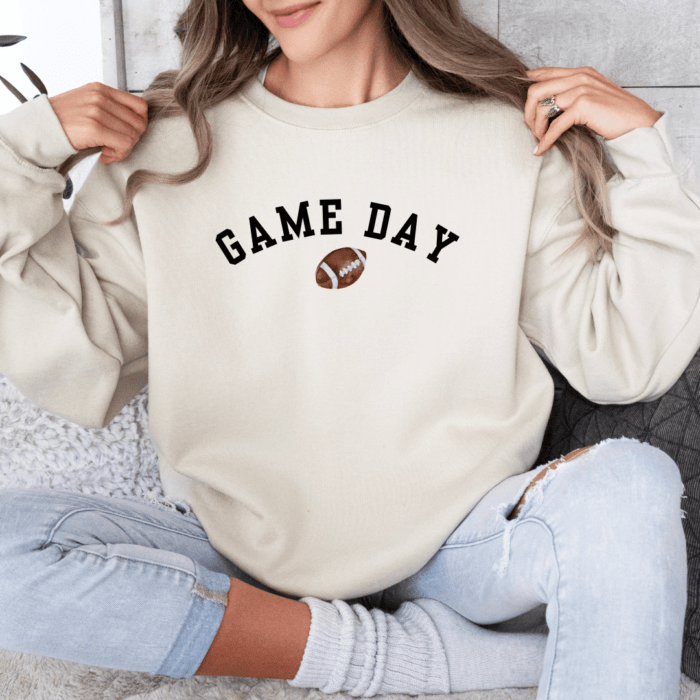 Minimalist Game Day Shirt with Small Football