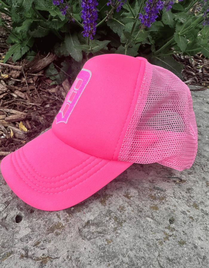 Hot Pink Sparkle Detroit hat2